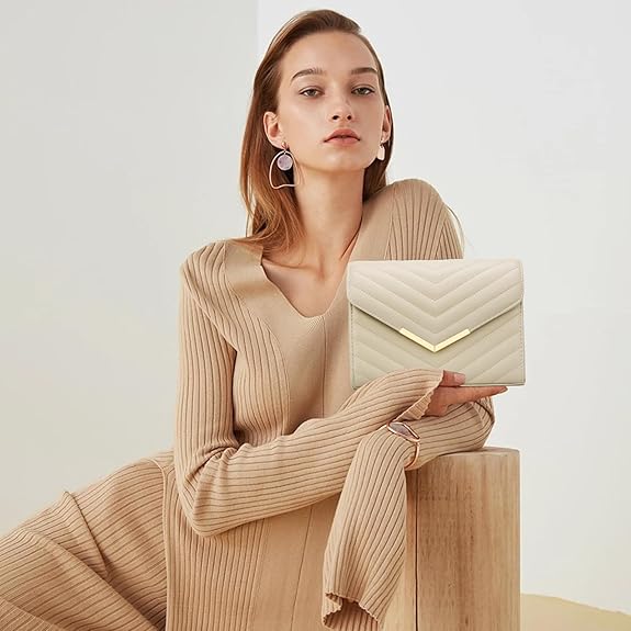 Elanvia™ Vegane Abend-Clutch in Umschlagform