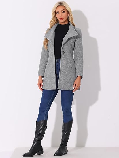 Belvéra™ Taillierter Wintermantel mit Stehkragen & Gürtel