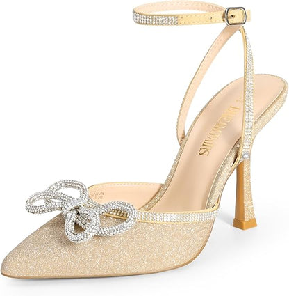 Elvanya™ Geschlossene High Heels mit Strass-Knöchelriemen