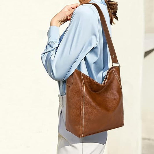 Solvéra™ Weiche Schultertasche im Hobo-Stil