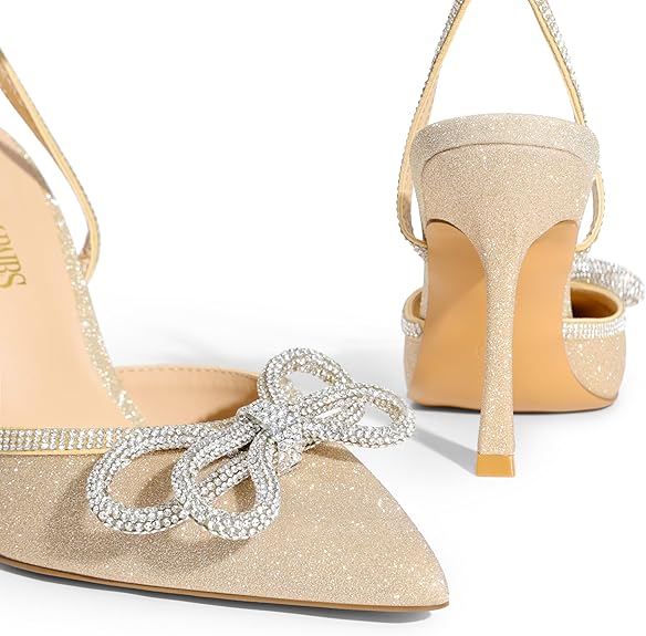 Elvanya™ Geschlossene High Heels mit Strass-Knöchelriemen