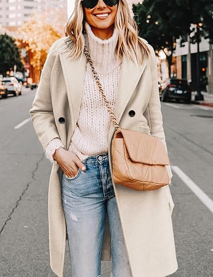 Wyntera™ Klassischer Wollmantel mit Revers